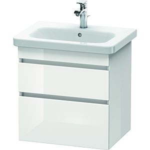 Duravit DuraStyle vanity unit DS648002218 58 x 44.8 cm, white high gloss / white matt, 2 drawers, wall-hung