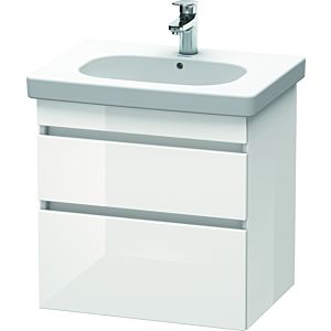 Duravit DuraStyle vanity unit DS648302222 60 x 45.3 cm, white high gloss, 2 drawers, wall-hung