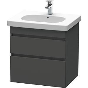 Duravit DuraStyle Waschtisch-Unterschrank DS648304949 60 x 45,3 cm, graphit matt, 2 Schubkästen, wandhängend