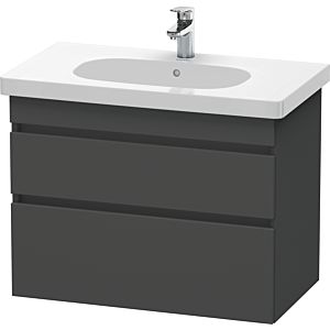 Duravit DuraStyle vanity unit DS648404949 80 x 45.3 cm, matt graphite, 2 drawers, wall-hung