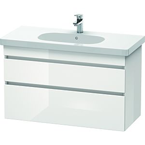 Duravit DuraStyle Waschtisch-Unterschrank DS648502222 100 x 45,3 cm, weiß hochglanz, 2 Schubkästen, wandhängend