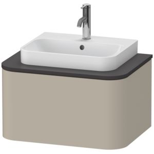 Duravit Happy D.2 Plus vanity unit HP494006060 65x48cm, for console, 1 drawer, taupe satin finish