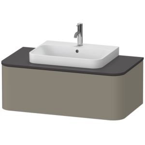 Duravit Happy D.2 Plus vanity unit HP494109292 100x55cm, for console, 1 drawer, for countertop basin, stone gray satin matt