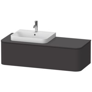 Duravit Happy D.2 Duravit Happy D.2 HP4942L8080 35.4 x 130 x 55 cm, 2000 pull-out, for Wash Bowls , left, graphite supermatt