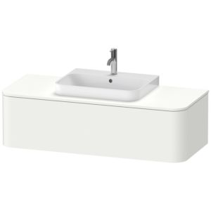 Duravit Happy D.2 Plus Waschtisch-Unterschrank HP4942M3636 130x55cm, 1 Auszug, für Aufsatzbecken, Becken mittig, weiß seidenmatt