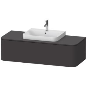 Duravit Happy D.2 HP4942M8080 35,4 x 130 x 55 cm, coulissant 2000 , pour Vasques  à poser , milieu, graphite supermatt