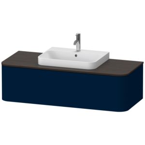 Duravit Happy D.2 Waschtisch-Unterschrank HP4942M9898 35,4 x 130 x 55 cm, 1 Auszug, für Aufsatzbecken, mitte, nachtblau seidenmatt