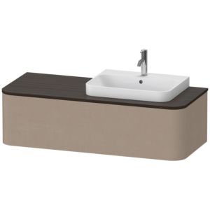 Duravit Happy D.2 Plus Waschtisch-Unterschrank HP4942R7575 130x55cm, 1 Auszug, für Aufsatzbecken, Becken rechts, leinen