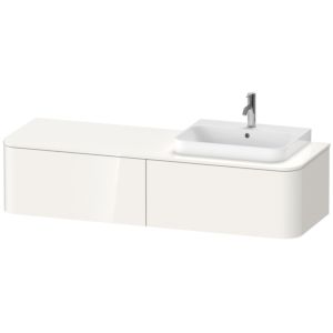 Duravit Happy D.2 Waschtisch-Unterschrank HP4944R2222 35,4 x 160 x 55 cm, 2 Auszüge, für Aufsatzbecken, rechts, weiß hochglanz