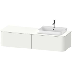 Duravit Happy D.2 Waschtisch-Unterschrank HP4944R3636 35,4 x 160 x 55 cm, 2 Auszüge, für Aufsatzbecken, rechts, weiß seidenmatt
