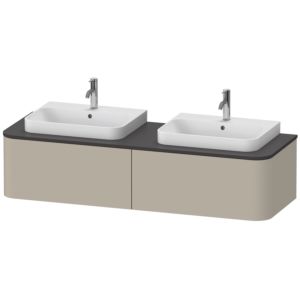 Duravit Happy D.2 Duravit Happy D.2 HP4946B6060 35.4 x 160 x 55 cm, 2 Wash Bowls , for Wash Bowls , double-sided, taupe silk matt