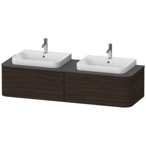 Duravit Happy D.2 Duravit Happy D.2 HP4946B6969 35.4 x 160 x 55 cm, 2 Wash Bowls , for Wash Bowls , both sides, brushed walnut