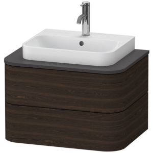 Duravit Happy D.2 Duravit match0 HP496006969 40,8 x 65 x 48 cm, 2 tiroirs, pour console, noyer brossé