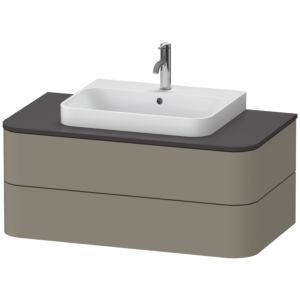 Duravit Happy D.2 Plus vanity unit HP496109292 100x55cm, for console, 2 drawers, for vanity washbasin, sanded, stone gray satin matt