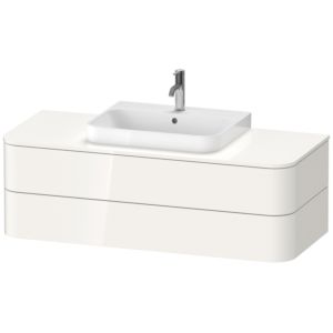 Duravit Happy D.2 Plus vanity unit HP496202222 130x55cm, 2 drawers, for vanity washbasin, white high gloss