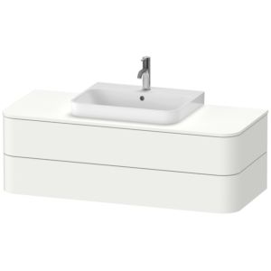 Duravit Happy D.2 Duravit match0 HP496203636 40,8 x 130 x 55 cm, 2 tiroirs, pour meuble vasque, finition blanc satiné