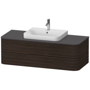 Duravit Happy D.2 Waschtisch-Unterschrank HP496206969 40,8 x 130 x 55 cm, 2 Schubkästen, für Möbelwaschtisch, nussbaum gebürstet