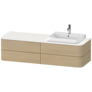 Duravit Happy D.2 Waschtisch-Unterschrank HP4963R7171 40,8 x 160 x 55 cm, 4 Schubkästen, für Möbelwaschtisch, rechts, mediterrane Eiche