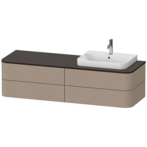 Duravit Happy D.2 Plus Waschtisch-Unterschrank HP4963R7575 160x55cm, für Konsole, 4 Schubkästen, für Möbelwaschtisch, rechts, leinen