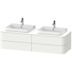 Duravit Happy D.2 Duravit match0 HP4964B3636 40,8 x 160 x 55 cm, 4 tiroirs, pour meuble vasque, double face, finition blanc satiné