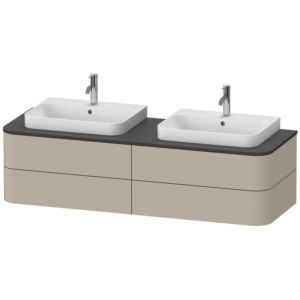 Duravit Happy D.2 Duravit Happy D.2 HP4964B6060 40.8 x 160 x 55 cm, 4 drawers, for furniture washbasin, double-sided, taupe silk matt