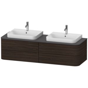 Duravit Happy D.2 Duravit Happy D.2 HP4964B6969 40.8 x 160 x 55 cm, 4 drawers, for furniture washbasin, on both sides, brushed walnut