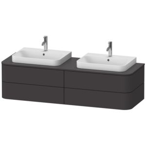 Duravit Happy D.2 Duravit Happy D.2 HP4964B8080 40.8 x 160 x 55 cm, 4 drawers, for furniture washbasin, both sides, graphite super matt