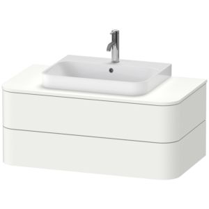 Duravit Happy D.2 Plus Waschtisch-Unterschrank HP497103636 100x55cm, für Konsole, 2 Schubkästen, für Aufsatzbecken, weiß seidenmatt