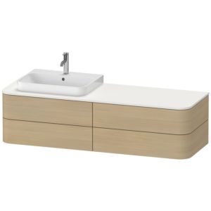 Duravit Happy D.2 Duravit Happy D.2 HP4973L7171 40.8 x 160 x 55 cm, 4 drawers, for Wash Bowls , left, Mediterranean oak