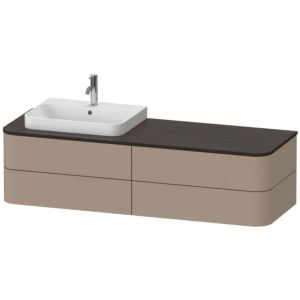 Duravit Happy D.2 Duravit Happy D.2 HP4973L7575 40.8 x 160 x 55 cm, 4 drawers, for Wash Bowls , left, linen