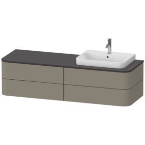 Duravit Happy D.2 HP4973R9292 40,8 x 160 x 55 cm, 4 tiroirs, pour Vasques  à poser , à droite, Vasques  à poser mat