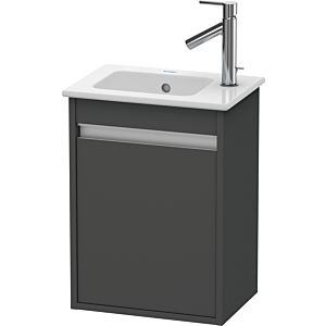 Ketho Duravit vasque KT6417L4949 40x28,5x55cm, suspendu, porte à gauche, graphite mat