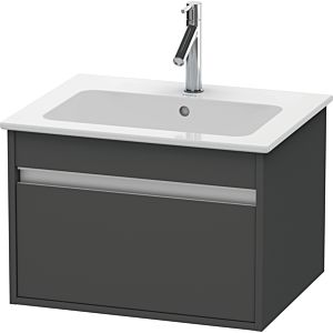 Duravit Ketho vanity unit KT641804949 60 x 47.5 cm, matt graphite, 2000 pull-out, wall-hung
