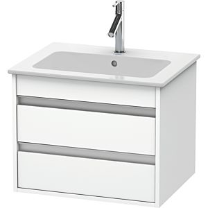 Duravit Ketho Waschtisch-Unterschrank KT642801818 60 x 47,5 cm, weiß matt, 2 Schubkästen, wandhängend