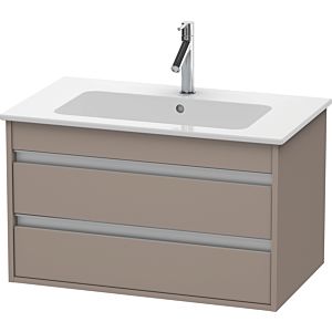 Duravit Ketho Waschtisch-Unterschrank KT642904343 80 x 47,5 cm, basalt matt, 2 Schubkästen, wandhängend