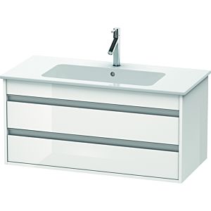 Duravit Ketho vanity unit KT643002222 100 x 47.5 cm, white high gloss, 2 drawers, wall-hung