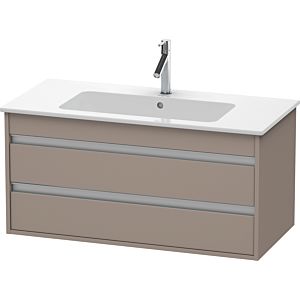 Duravit Ketho Waschtisch-Unterschrank KT643004343 100 x 47,5 cm, basalt matt, 2 Schubkästen, wandhängend