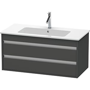 Duravit Ketho Waschtisch-Unterschrank KT643004949 100 x 47,5 cm, graphit matt, 2 Schubkästen, wandhängend