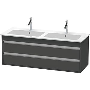 Ketho Duravit vasque KT643204949 127x47,5x48cm, 2 tiroirs, suspendu, graphite mat