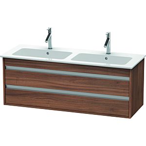 Duravit Ketho Waschtisch-Unterschrank KT643207979 127x47,5x48cm, 2 Schubkästen, wandhängend, nussbaum natur