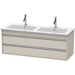 Duravit Ketho Waschtisch-Unterschrank KT643209191 127x47,5x48cm, 2 Schubkästen, wandhängend, Taupe