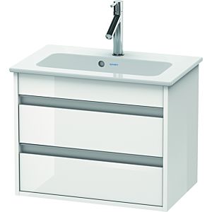 Duravit Ketho vanity unit KT645202222 60 x 38.5 cm, white high gloss, 2 drawers, wall-hung