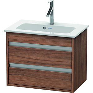 Duravit Ketho Waschtisch-Unterschrank KT645207979 60 x 38,5 cm, nussbaum natur, 2 Schubkästen, wandhängend