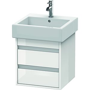 Duravit Ketho vanity unit KT663502222 45 x 44 cm, white high gloss, 2 drawers, wall-hung