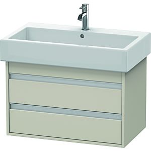 Duravit Ketho Waschtisch-Unterschrank KT663709191 75 x 44 cm, Taupe, 2 Schubkästen, wandhängend