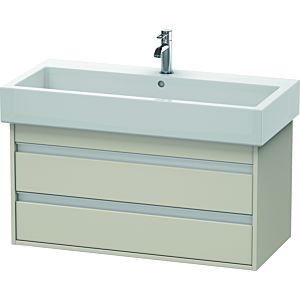 Duravit Ketho Waschtisch-Unterschrank KT663809191 95 x 44 cm, Taupe, 2 Schubkästen, wandhängend