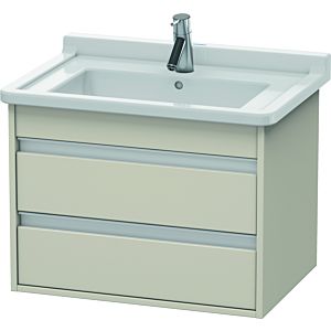 Duravit Ketho Waschtisch-Unterschrank KT664309191 65 x 45,5 cm, Taupe, 2 Schubkästen, wandhängend