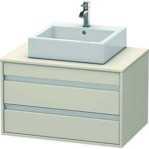 Duravit Ketho meuble sous-vasque KT665409191 80 x 42,6 x 55 cm, Taupe , pour Vasques  à poser milieu, 2 tiroirs