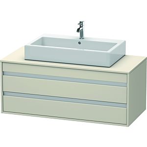 Duravit Ketho vanity unit KT665609191 120 x 42.6 x 55 cm, Taupe , for Wash Bowls middle, 2 drawers