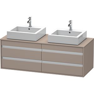Duravit Ketho Waschtisch Unterschrank KT6657B4343 140x49,6x55cm, basalt matt